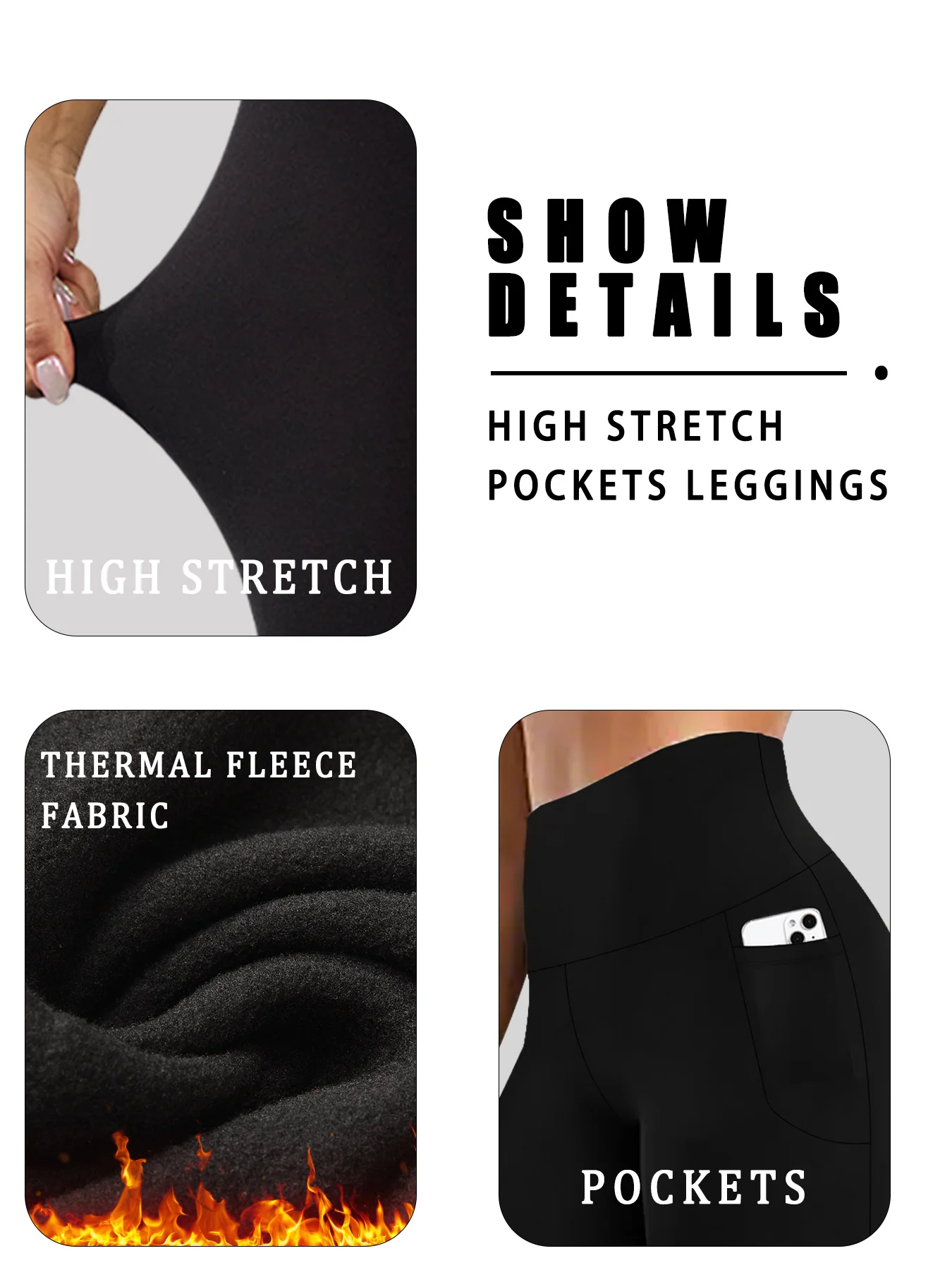 Color: Pink, Size: XS - Womens Thermal Fleece Lined High Waisted with pockets Leggings, Workout Winter Warm Thick Tights Soft Yoga Running Pants