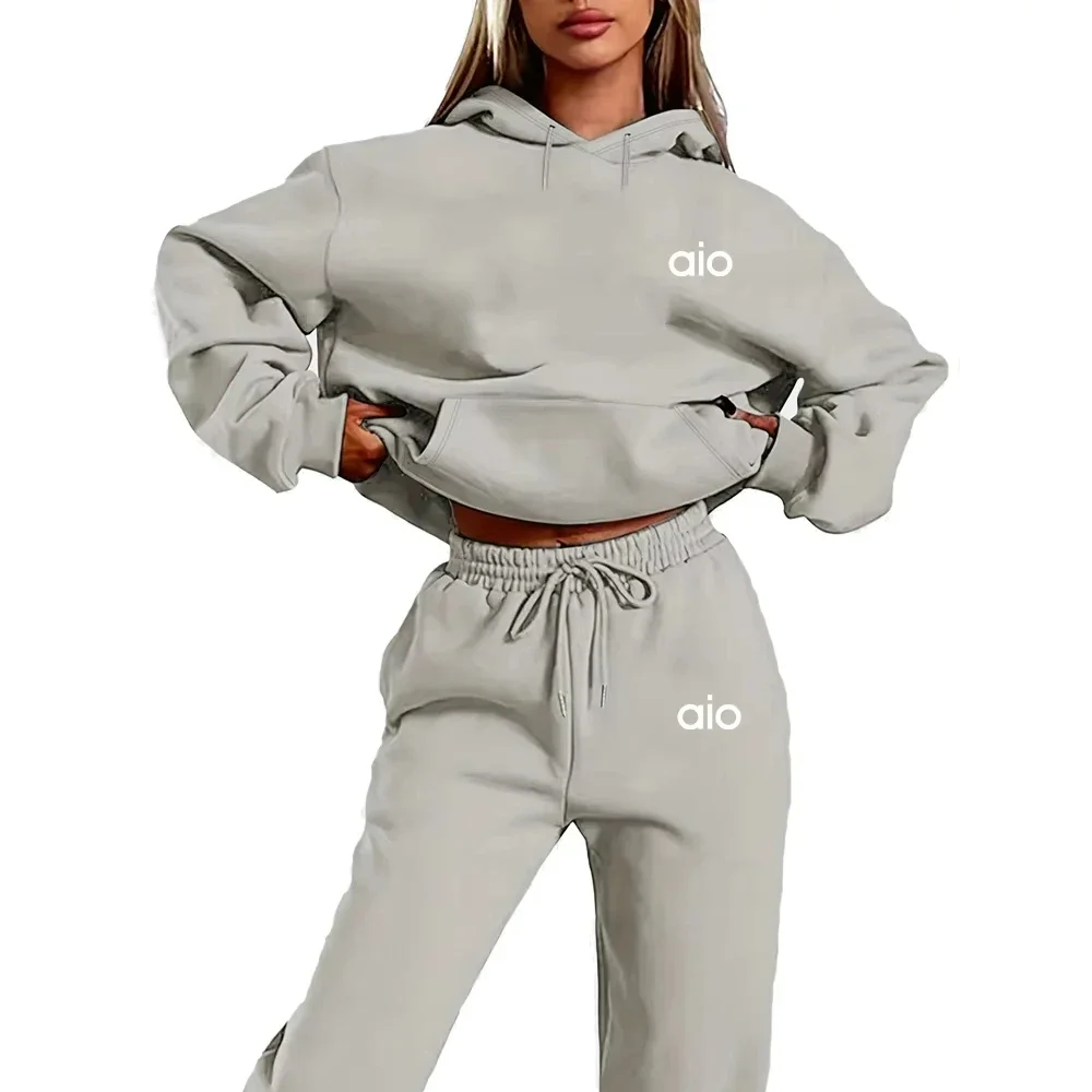 Color: Red, Size: XXL, Ships From: CHINA - 2025 Autumn Winter Women's Sets 2pcs Hoodies Pants Suit Sports Outfits  Letter Print Aesthetic Clothes Ladies Tracksuit