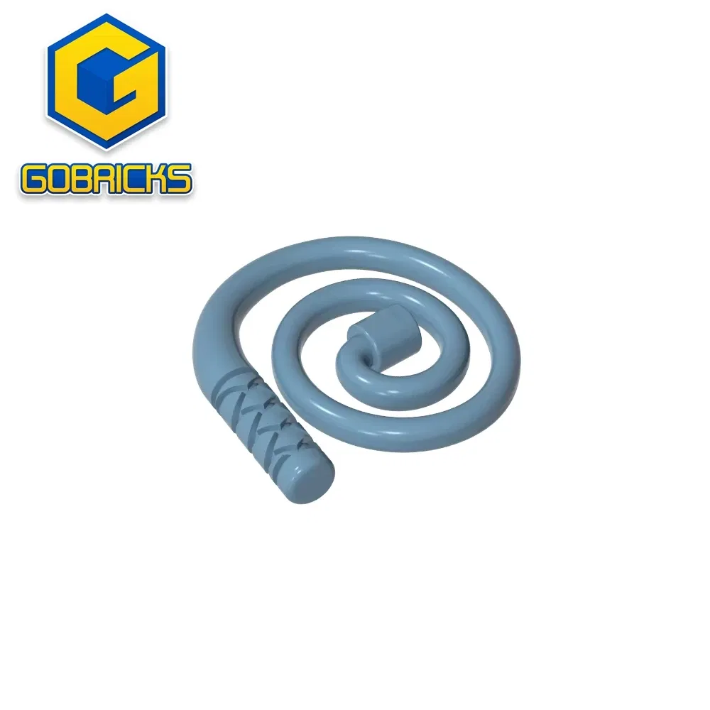 Color: Gold - Gobricks GDS-M300 Equipment Whip [Coiled] compatible with lego 61975 Assembles Building Blocks children's toys