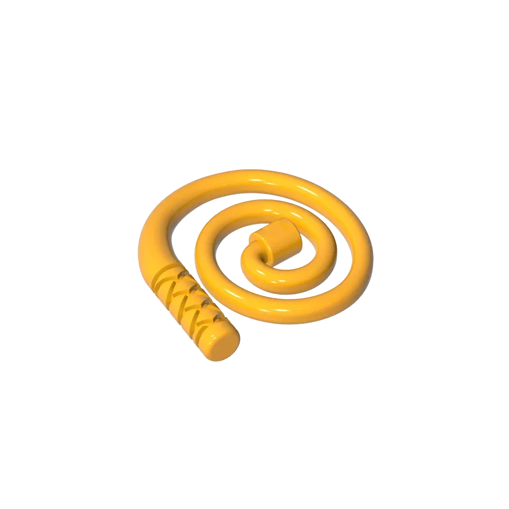 Color: Gold - Gobricks GDS-M300 Equipment Whip [Coiled] compatible with lego 61975 Assembles Building Blocks children's toys