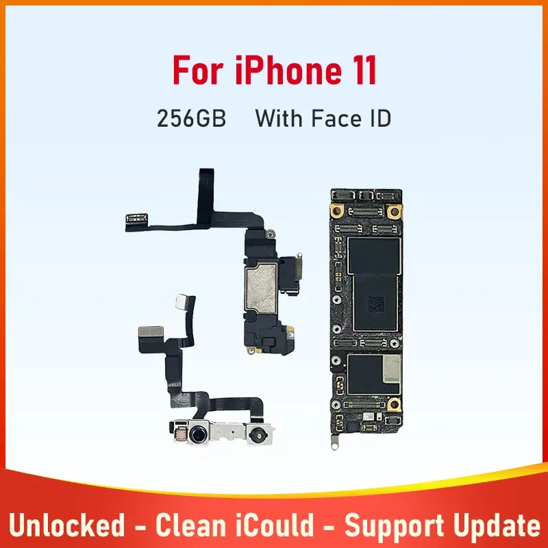 Color: black, Ships From: CHINA - Top Phone Motherboard for iPhone 11 64g 128g 256g Mainboard With Face ID Unlocked Logic Board With Cleaned iCloud Support Update