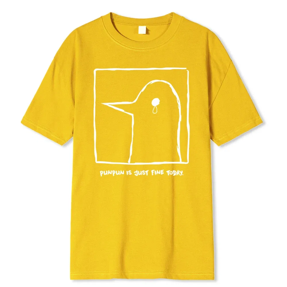Color: green, Size: XL - Oyasumi PunPun Modal Print T-Shirts Funny Anime Streetwear Camisetas Men Women Short-sleev Fashion Harajuku Cartoon Tee Shirt