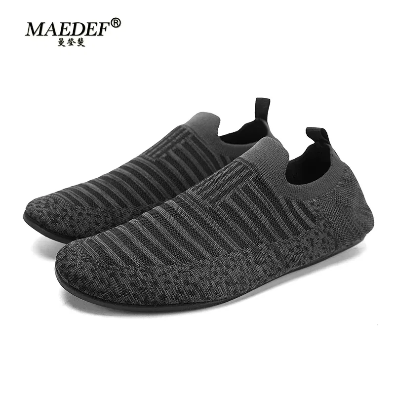 Color: WHITE, Shoe Size: 45 - MAEDEF Mens Shoes Comfortable Casual Shoes Men Home Slippers Lightweight Breathable Walking Moccasins Thin Bottom House Shoes