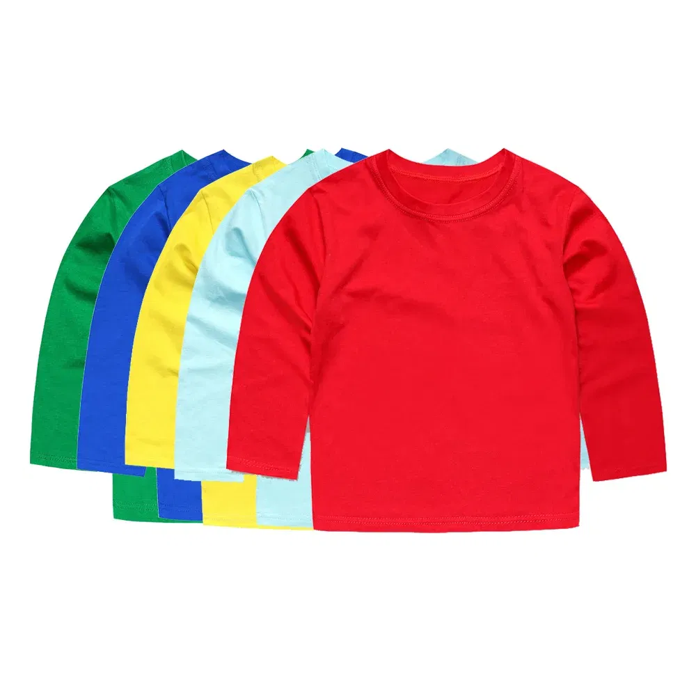 Color: green, Kid Size: 5 - Boys Girls T Shirt Long Sleeves 1 to 2 3 4 5 6 7 8 9 10 11 12 13 14 Years 100% Cotton Toddler Boy Shirts for Teens Girl Clothes