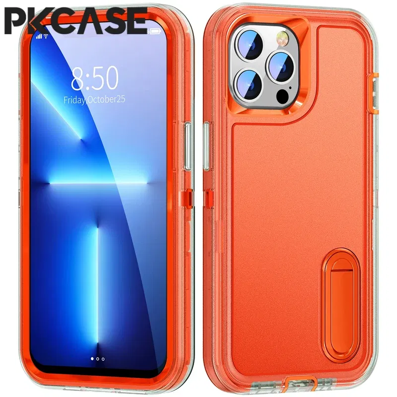 Color: green, Material: PE - PKCASE Shockproof Case For iPhone 13 Mini 12 11 Pro Max 6 7 8 Plus Bracket Protective Cover For iPhone X XS XR SE 2020 2022