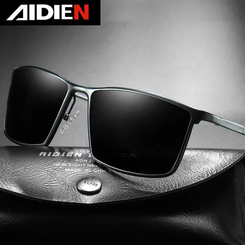 Lenses Color: Red, Frame Color: Ginger - Men's sunglasses myopia with diopter polarized  prescription glasses UC400 retro anti-glare driving goggles square black shades