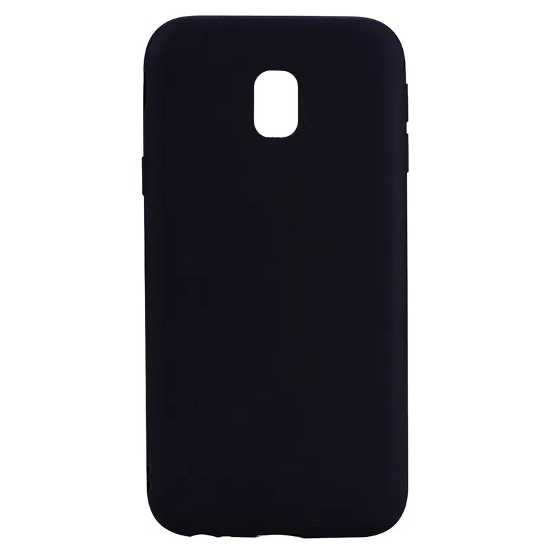 Color: black, Material: Microfiber - Solid color Case For Samsung Galaxy J5 J530 J3 J330 J7 2017 J730 J4 J6 Plus J8 2018 European version Matte Silicone soft case