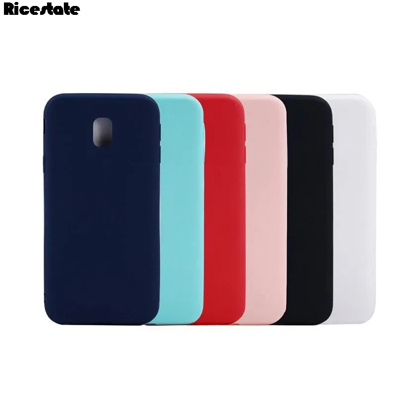 Color: black, Material: Microfiber - Solid color Case For Samsung Galaxy J5 J530 J3 J330 J7 2017 J730 J4 J6 Plus J8 2018 European version Matte Silicone soft case