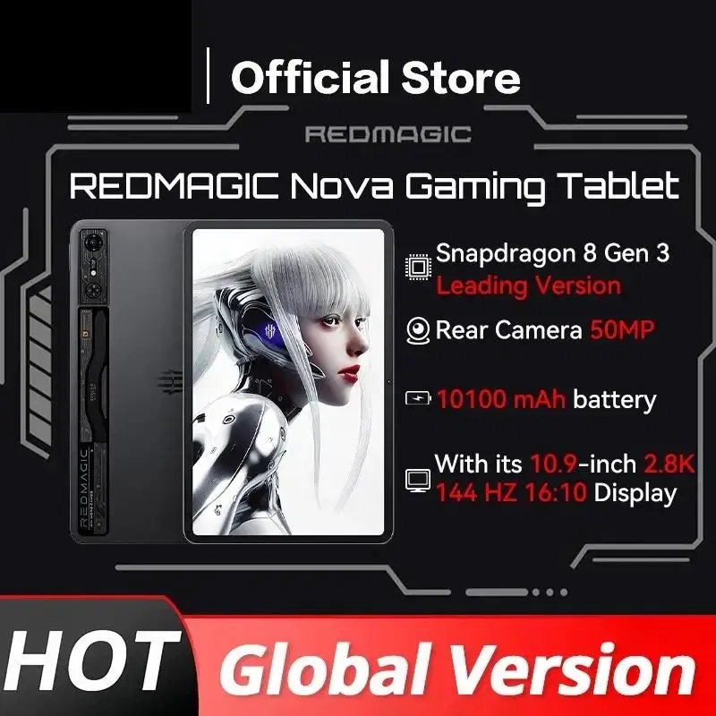 Memory Size: 128MB, Color: black, Ships From: CHINA - Top Version Redmagic Nova Gaming Tablet 10.9" Snapdragon 8 Gen 3 Leading Version 10100mAh 50MP Don't include the Charger