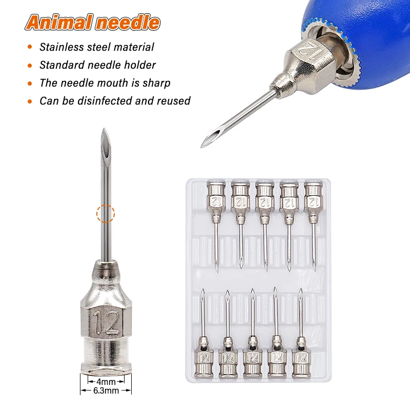 Color: Yellow - 1-10ml Automatic Veterinary Continuous Syringe Animal Injection Adjustable Vaccine for Livestock Pig Cattle Sheep Chicken
