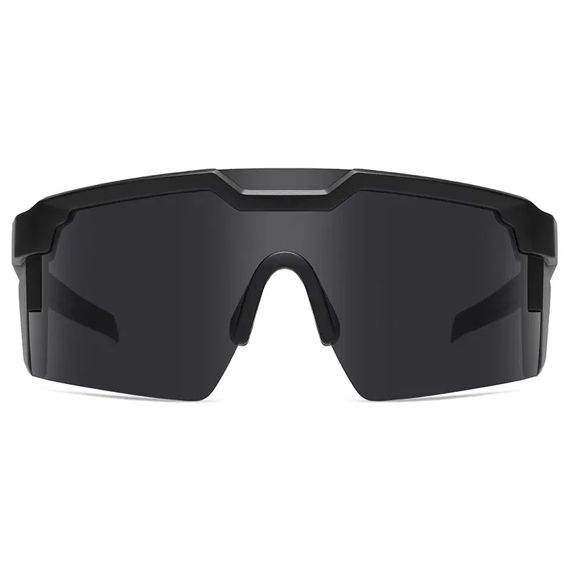 Lenses Color: WHITE, Frame Color: BROWN - NEW High quality luxury Heat Wave brand sunglasses square Conjoined lens cycling Women men sun glasses UV400