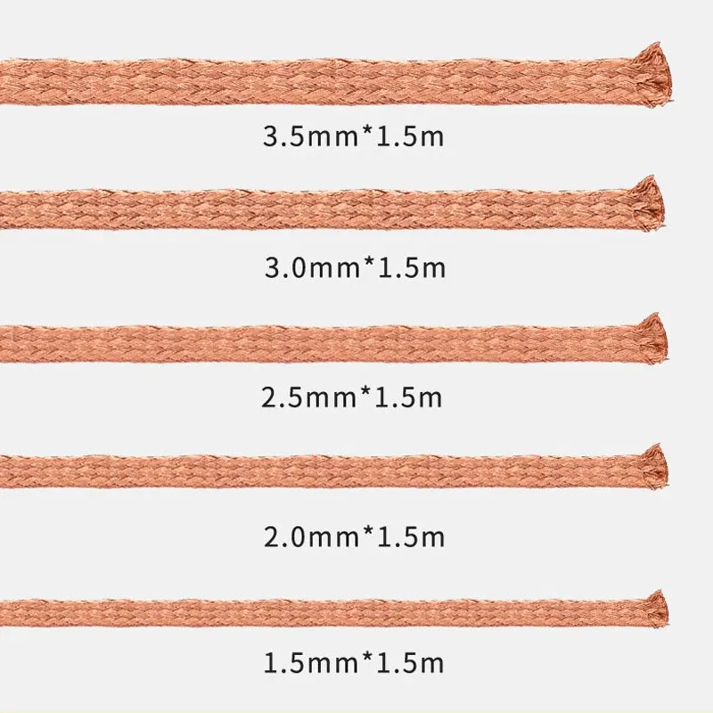 Diameter: 0.15MM - 5pcs/lot MECHANIC Desoldering Wire Solder Wick Tin Remover 1.5m Length Desoldering Braid PCB Welding Rework Tool