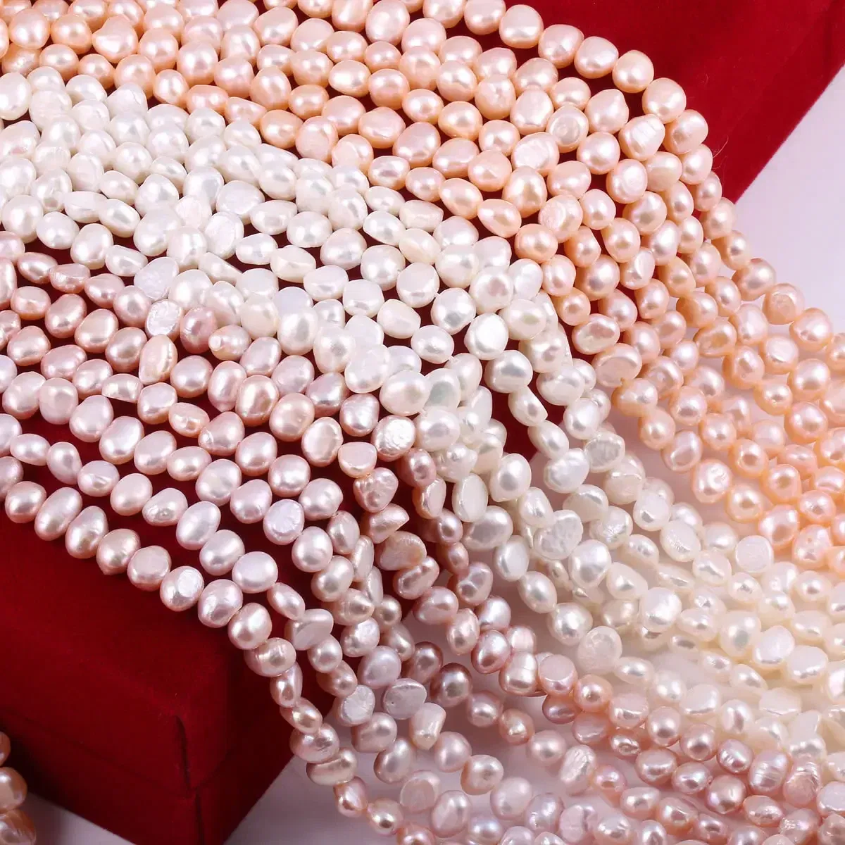 Color: NUDE, Item Diameter: 18mm - Natural Freshwater Pearl Baroque White pink Irregular Beads for Jewelry Making DIY Earrings Bracelet Necklace Accessories