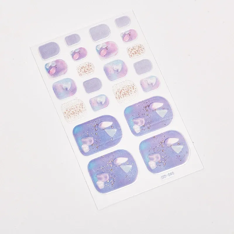 Color: Desert Camouflage - 22 Tips/Sheet Full Beauty Loveliness Designed Manicure Valentines Nail Art Designer Nail Decals Novidades Nail Sticker Set