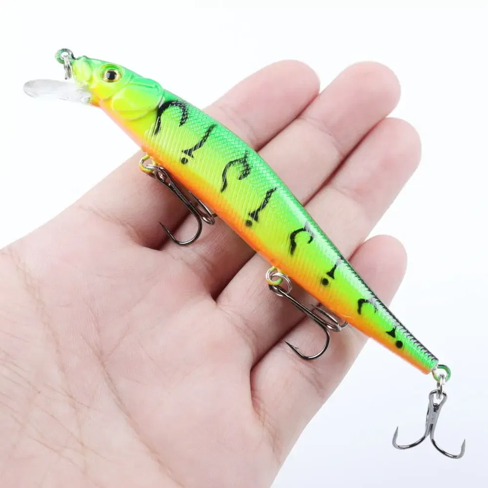 Color: WHITE - Fishing Lure 11.5cm/14g Artificial Bionic Swing Hard Bait Tackle 3D Eyes Hook Wobbler Carp Fishing Pesca for Bass Pike 5/10Pcs