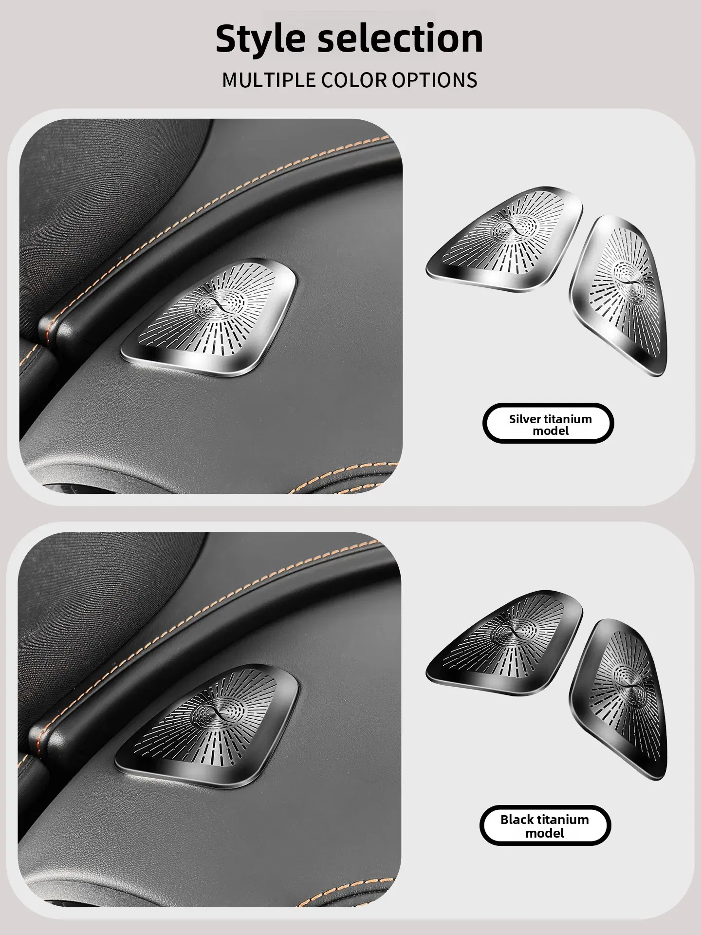 Color Name: black - LHDfor both sides  Mercedes-Benz X254 GLC-class instrument air outlet protective cover GLC300 GLC260 car interior supplies 2023+