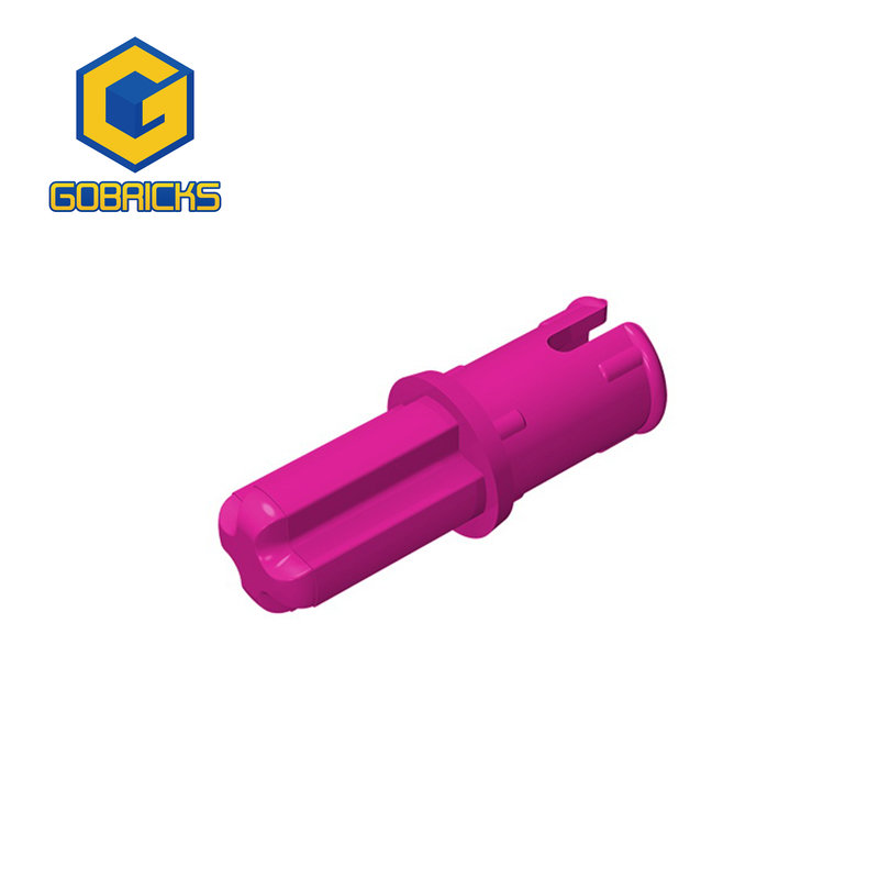 Color: Brown - Gobricks 10PCS Bricks Technical Axle 1 with Pin with Friction Ridges Lengthwise Compatible With 43093 Pieces of Toys Parts