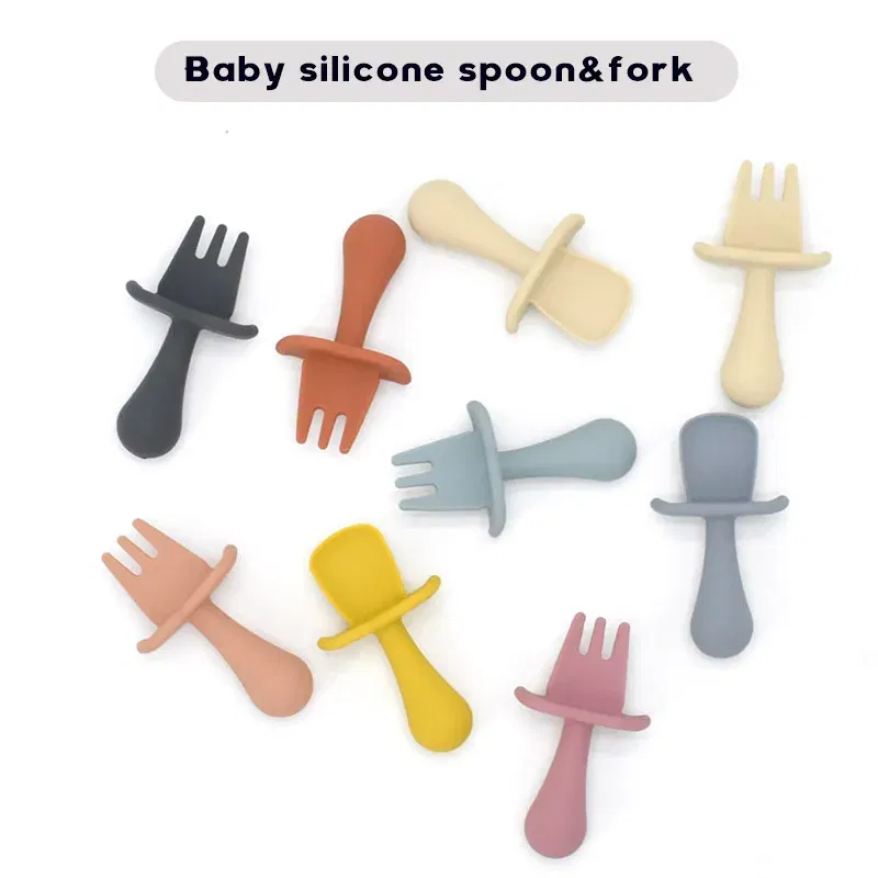 Color: Ivory - 9Colors Baby Plate Set Food Grade Silicone Dishes BPA-Free Tableware Kids Feeding Bowls Kids Learning Dishes Tray Dropshiping