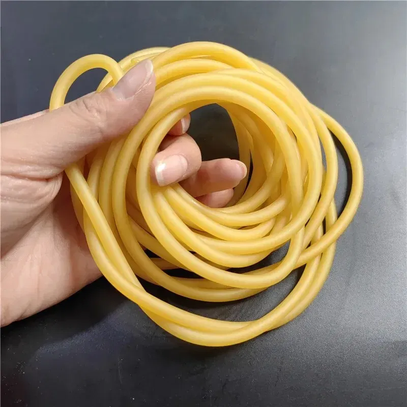 Color: Black - Plain Colour Latex Slingshot Rubber Tube Hunting And Shooting High Elastic Accessories With A Diameter Of 2mm X 5mm/0.08 X 0.2in