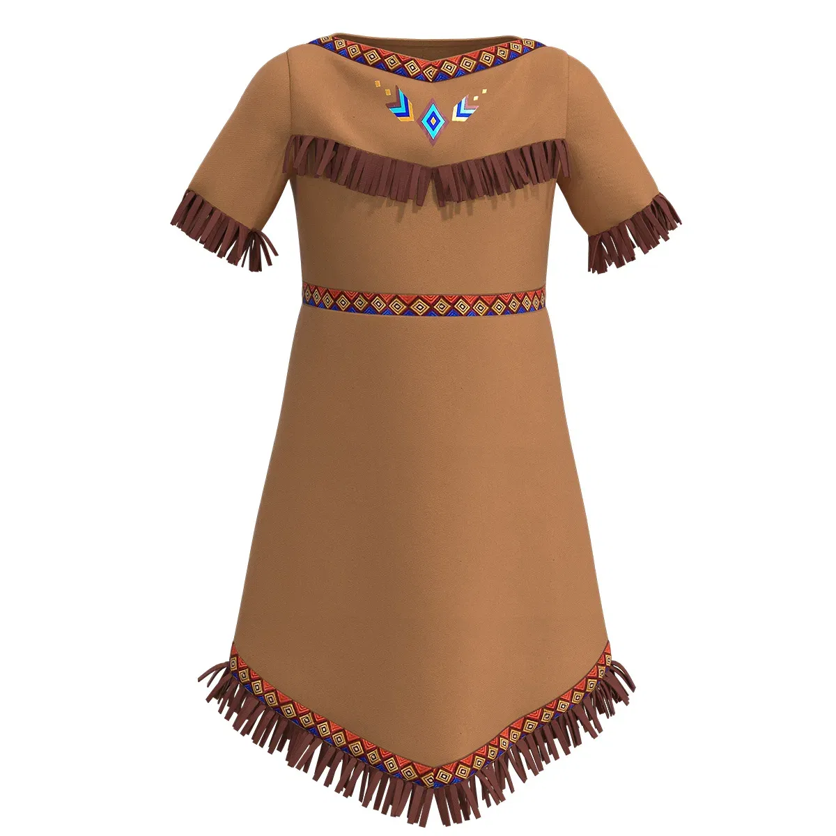 Color: Beige, Size: M - Women cosplay Indian Princess Costumes 2023 Adult Kids Girls Huntress Costume Christmas Halloween Party Mardi Gras Fancy Dress