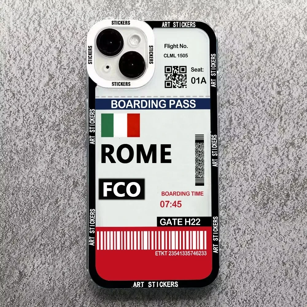Color: SKY BLUE, Material: Aluminum - World City Travel Ticket Label Phone Case For Samsung Galaxy S10 S20 S21 S22 S23 S24 FE Plus Ultra Note 20 New York Paris