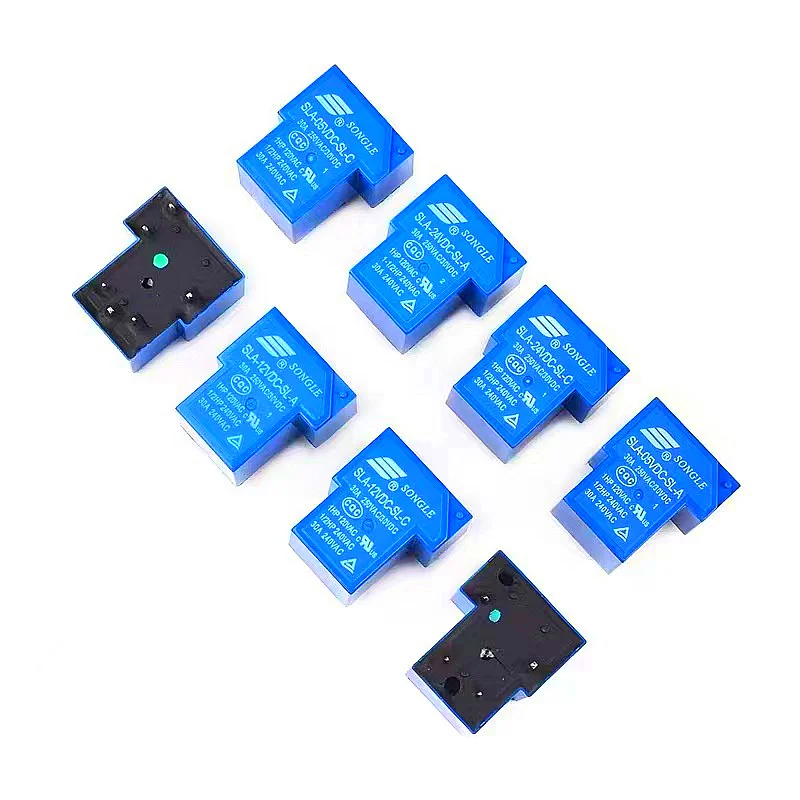 Color: Yellow - 10Pcs New Power Relay SLA SLA-05V 09 12V 24V 48VDC-SL-A -C 4Pin /5Pin /6Pin 30A T90 SLA-05VDC-SL-A SLA-12VDC-SL-A SLA-24VDC-SL-C