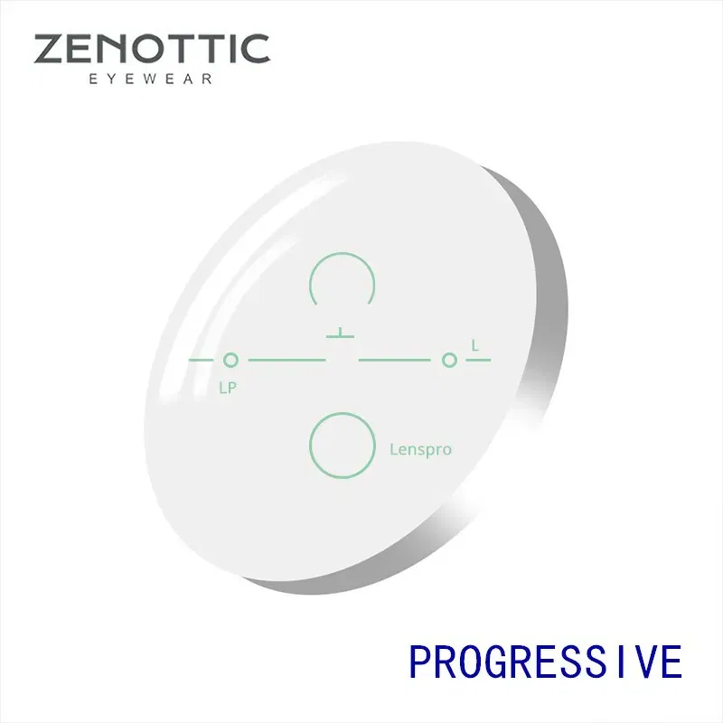 Lenses Color: green, Lens Index: 1.56 - ZENOTTIC MR Progressive Multifocal Prescription Lenses Anti Resistance/Reading Anti-scratch Myopia Hyperopia Presbyopia Lenses
