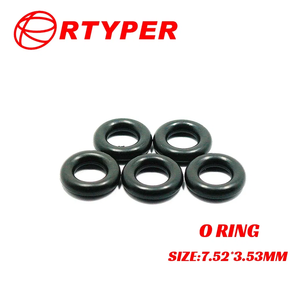 Color: black - 100pieces Universal Rubber Orings 7.52*3.53 21018 For Bosch 1280210796 Audi A4 S4 BMW