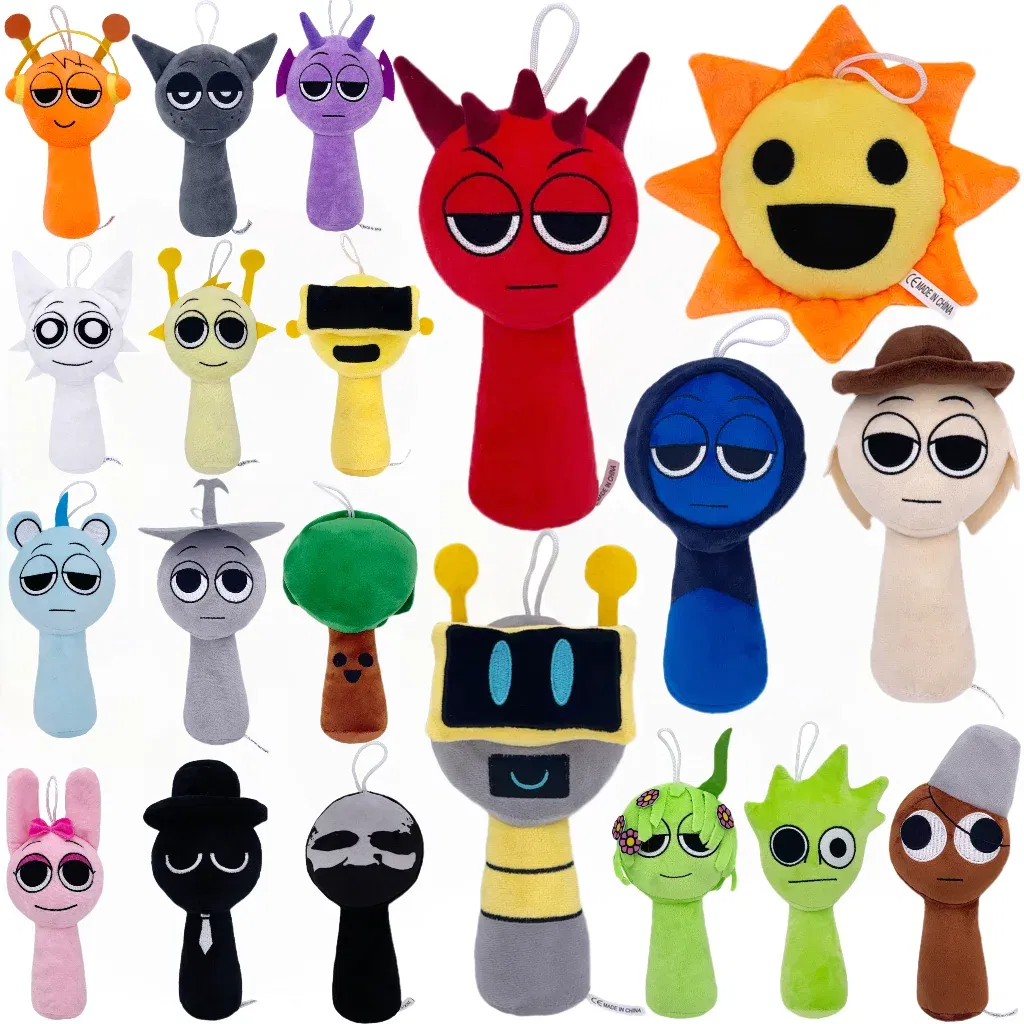 Color: Silver - Sprunki Plush Toys Sprunki Incredibox Plushie Sprunki Soft Game Cartoon Pillow Kids Birthday Gifts Stuffed Dolls Christmas Gift