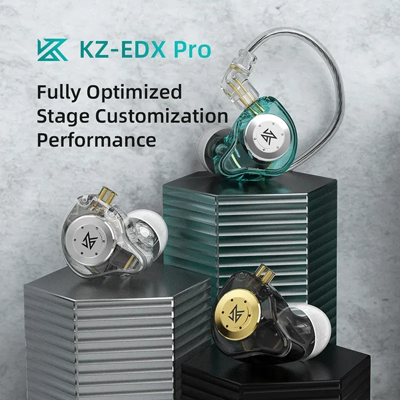 Color: black - KZ EDX PRO 10mm Dual Magnetic Circuit Dynamic Drive Earphone HIFI Bass Earbud Sport Noise Cancelling Headset KZ ZSTX ZSN PRO ZAS