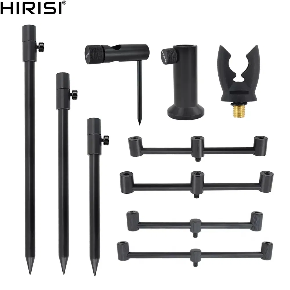 Color: Black - Hirisi Carp Fishing Rod Pod, Bank Stick and Buzz Bar, Fishing Rod Holder, Support The Fishing Rod
