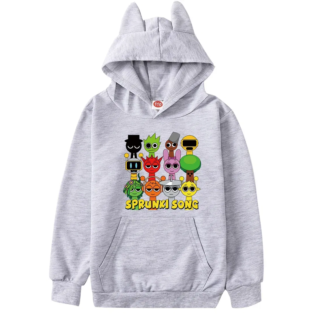 Color: Dark Grey, Kid Size: 7 - Sprunki Hoodie Kids Game Incredibox Clothes Baby Girls Cartoon Hooded Sweatshirt Teen Boys Spring Fall Sweater Children Clothing