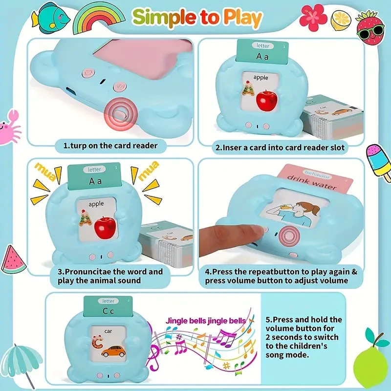 Speaking Card Early Education Learning Toy - Language Learning & Word Reader