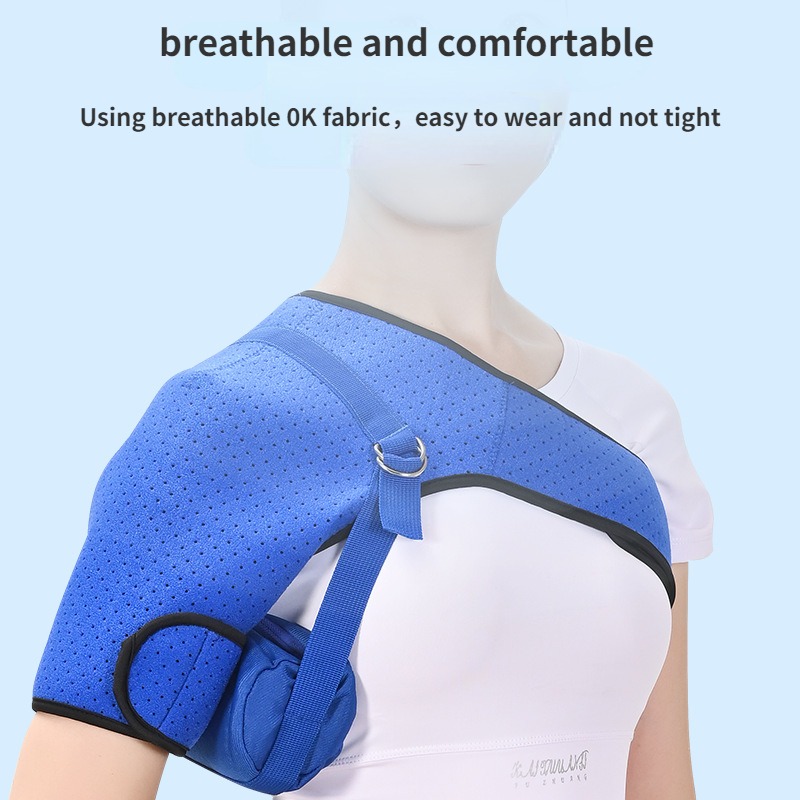 Color: Silver, Size: Multi Size SML - Adjustable Shoulder Support Band Elbow Joint Clavicle Fracture Fixation Strap Pain Relief Shoulder Droop Arm Injured Guard Sling