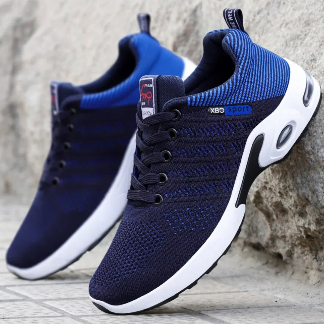 Color: Blue, Shoe Size: 44 - sneakers Men 2025 new men's shoes lace-up running shoes Light casual sneakers