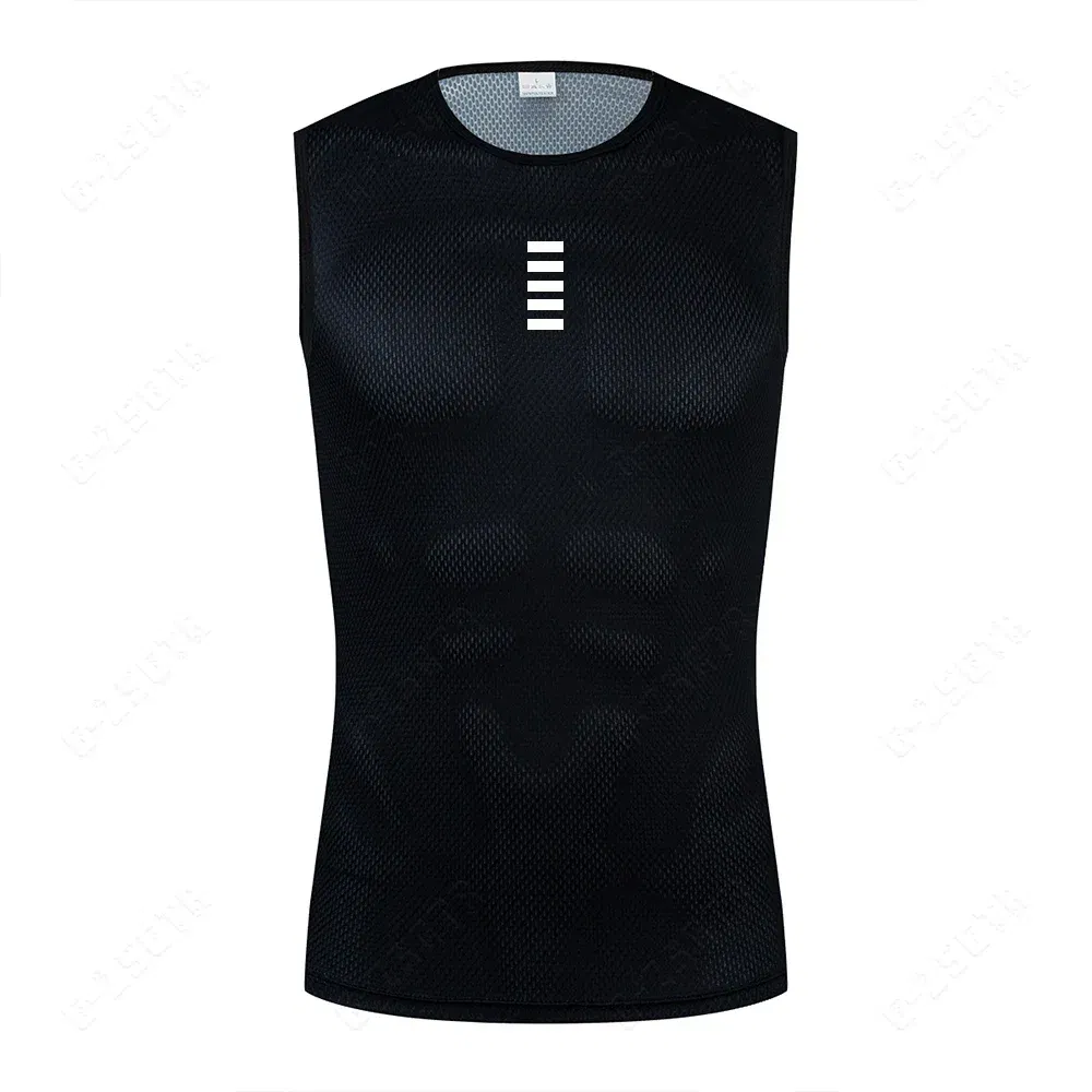 Color: Gold, Size: S - Reflective Cycling Base Layers White Cycling Undershirt Quick Dry Vest Sport Underwear Tight Vest High Elastici Vest Bike Jersey