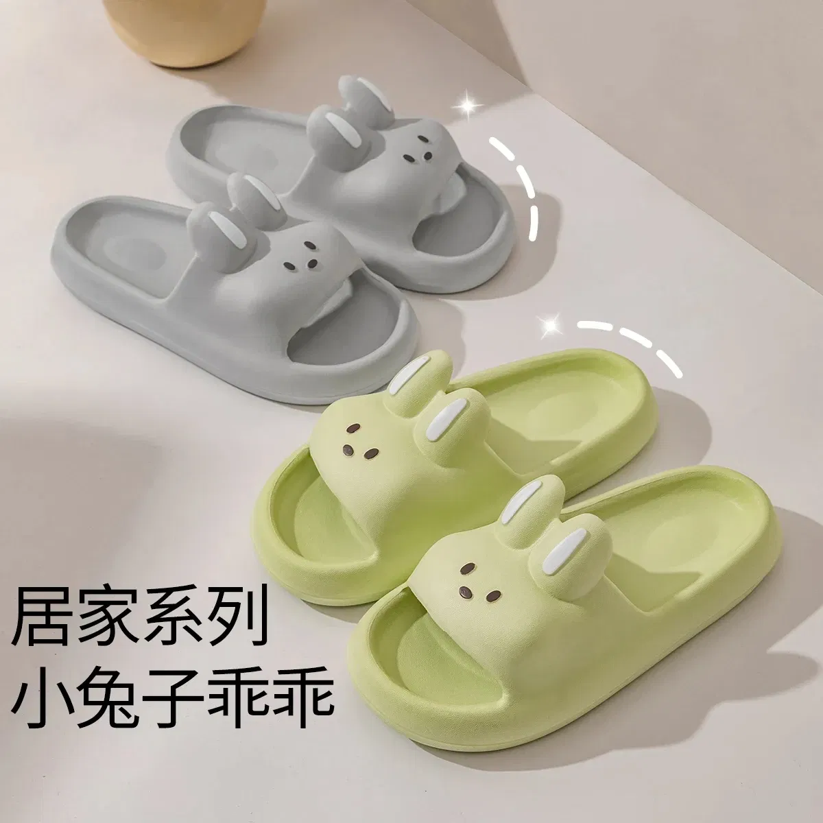 Color: black, Shoe Size: 40 - Pillow Rabbit Slippers for Women and Men | House Slides Shower Sandals | Extremely Comfy | Cushioned Thick Sole