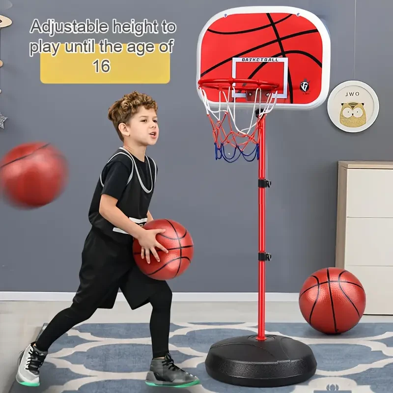 Adjustable Height Kids Basketball Hoop Set - Indoor Play Sports Toy