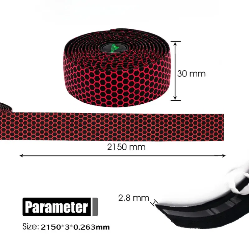 Color: Orange - 1Pair  Road Bike Handlebar Tape Anti Slip Silica Gel Handlebar Tape Shock Absorption Cycling Bar Tape Bicycle Accessories