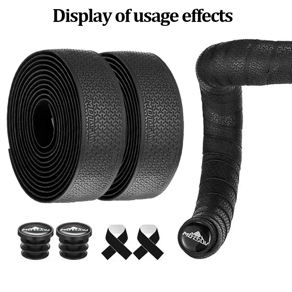 Color: Orange - 1Pair Road Bike Handlebar Tape Anti Slip Silica Gel Handlebar Tape Shock Absorption Cycling Bar Tape Bicycle Accessories