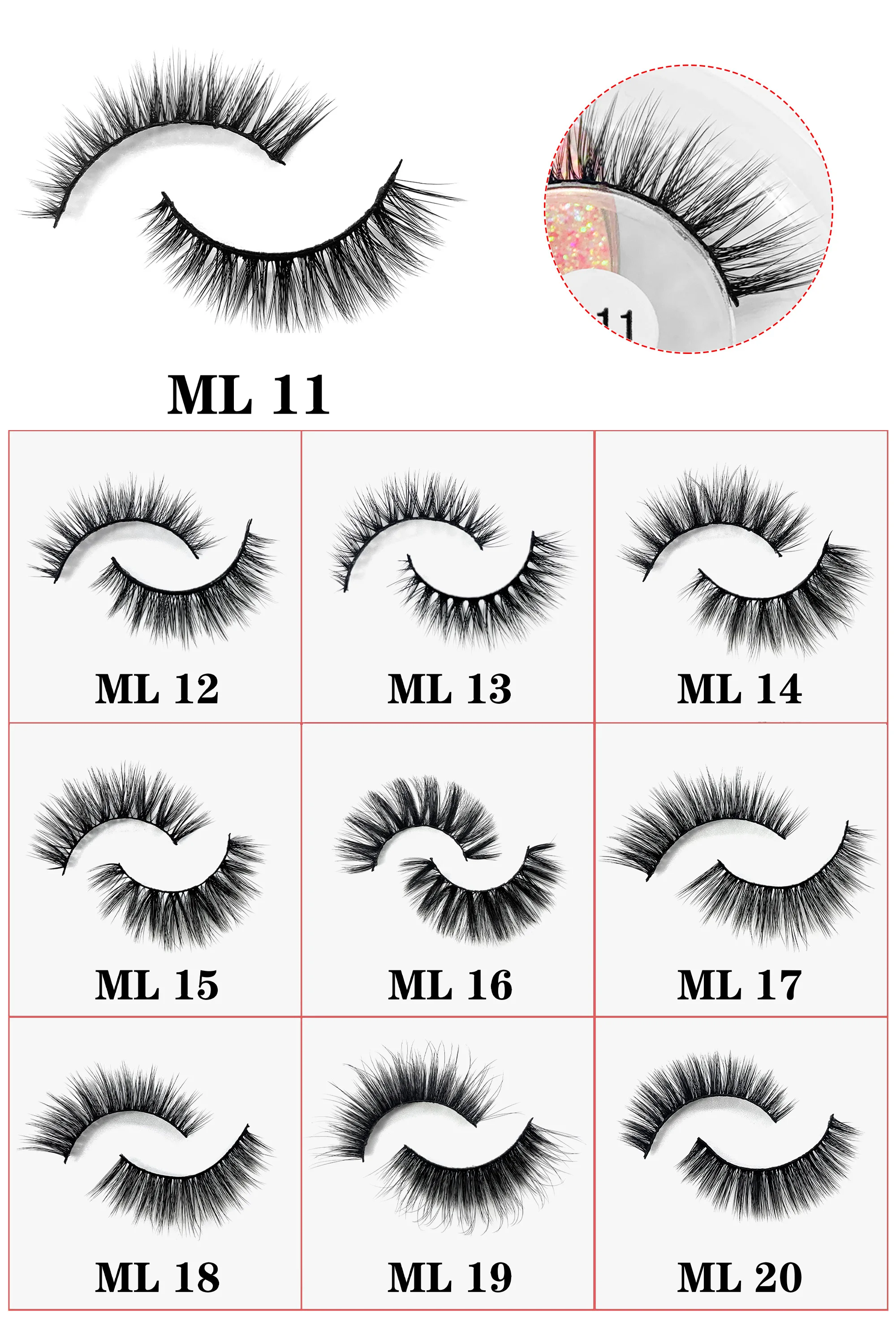 Color: Dark Green, Ships From: United States - Fake Eyelashes Wholesale Fluffy False Eyelashes Makeup Eyelash Extension Accessoires Faux Mink Lashes maquiagem