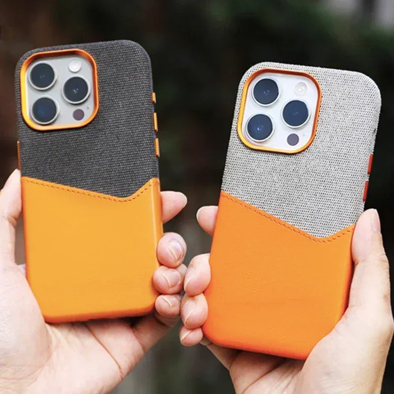 Color: SKY BLUE, Material: POLYESTER - Card Holder MagSafe Leather Phone Case For iPhone 14 16 Pro Max 13 15 Pro 12 Pocket Wireless Charging Alloy Lens Hit Color Cover