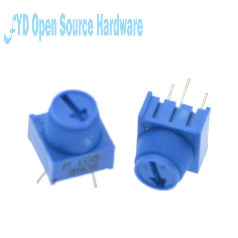 Resistance: 100K Ohm - 3386P-1-103 1k 2k 5k 10k 20k... 0.5W, 1/2W PC Pins Through Hole Trimmer Potentiometer Cermet 1 Turn Top Adjustment 5PCS/LOT