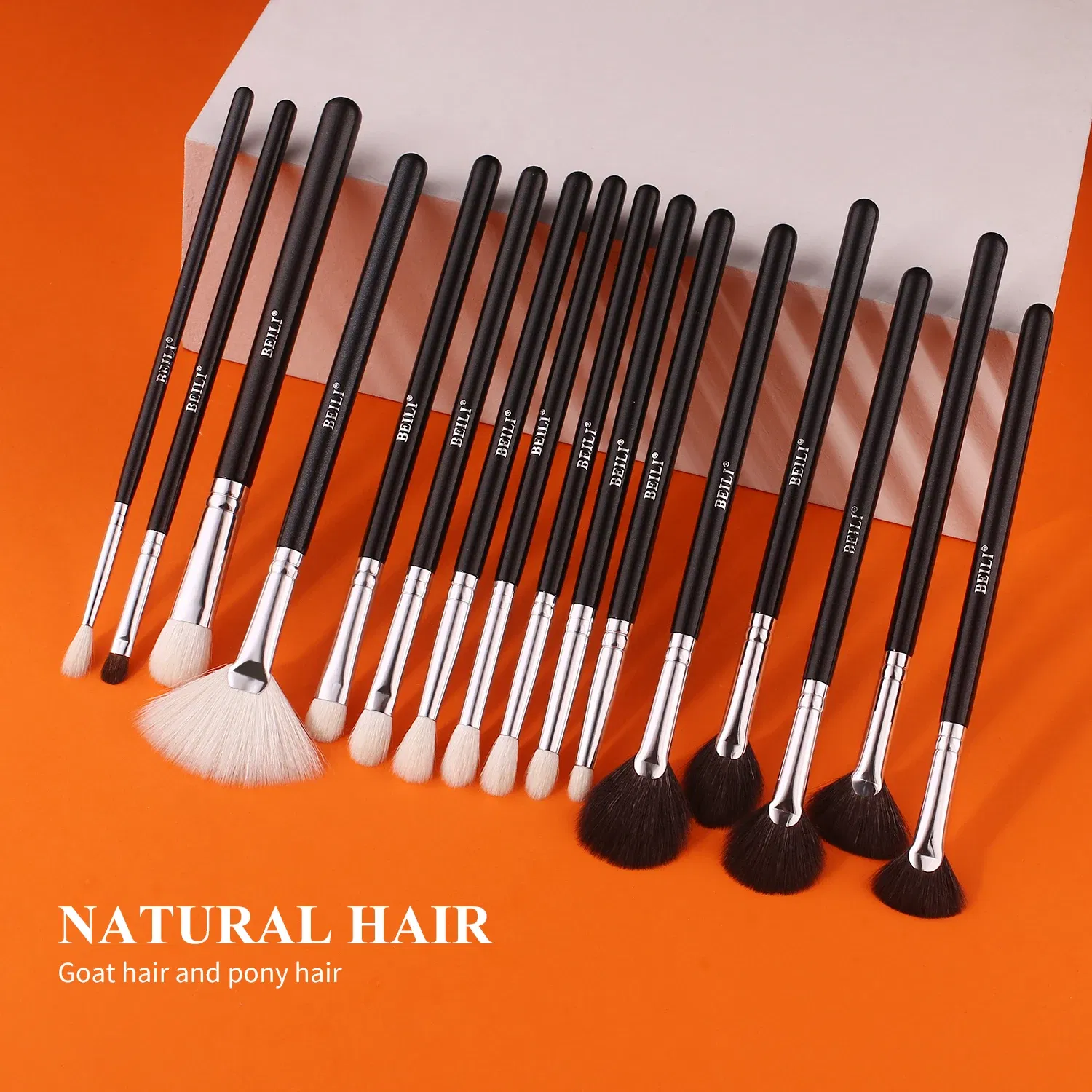 Handle Color: Red, Ships From: spain - BEILI Makeup Brush Set with Holder 30-42Pcs Professional Foundation Powder Blush Eyeshadow Blending Brushes Kit Make Up Tools
