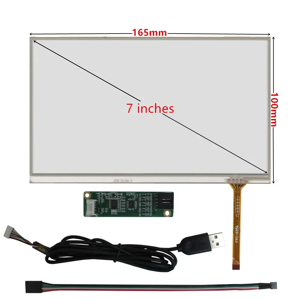 Color: black - 3.5/4.3/5/6.2/7/8/9/10.1 Inch Raspberry Pi Industrial Equipment PC Car Resistance Digitizer Touch Screen Panel USB Driver Board