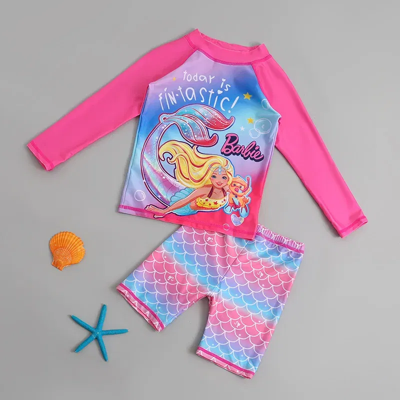 Color: Gold, Kid Size: 12M - Children Swimsuit Kids Boys Girls Swimwear Children Surfing Wear Sunscreen Quick Dry Swimwear Car Cartoon Swimsuit Beach Wear