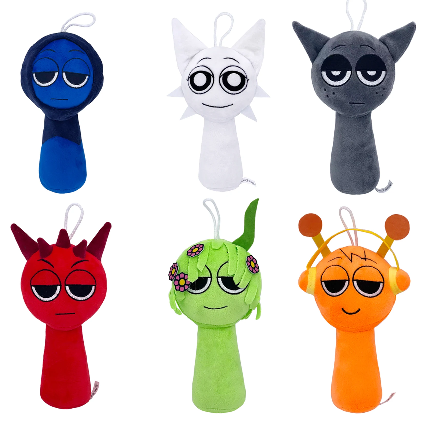 Color: Red - Sprunki Plush Toys Sprunki Incredibox Plushie Sprunki Soft Game Cartoon Pillow Kids Birthday Gifts Stuffed Dolls Christmas Gift