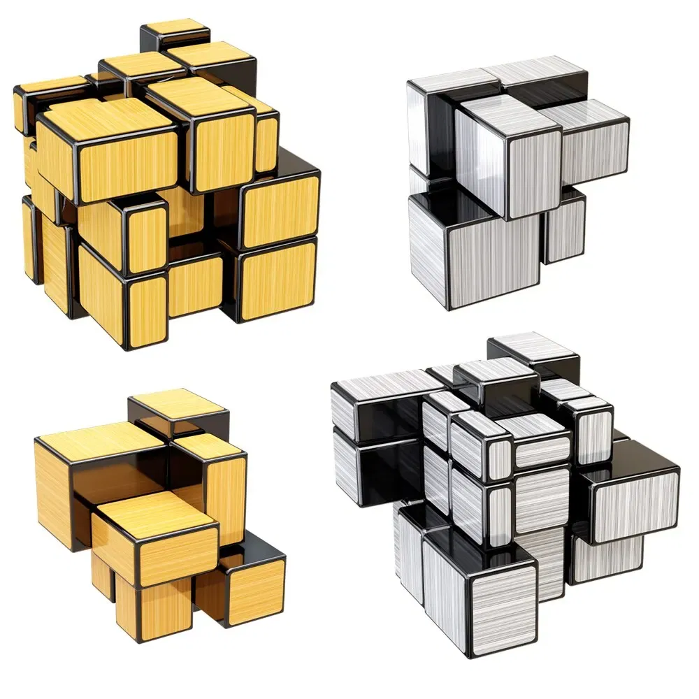 Color: Burgundy - SENGSO Mirror Magic Cube 2x2 3x3 Golden Silver Magic Cubo Profession Puzzle High Quality Children's Toys