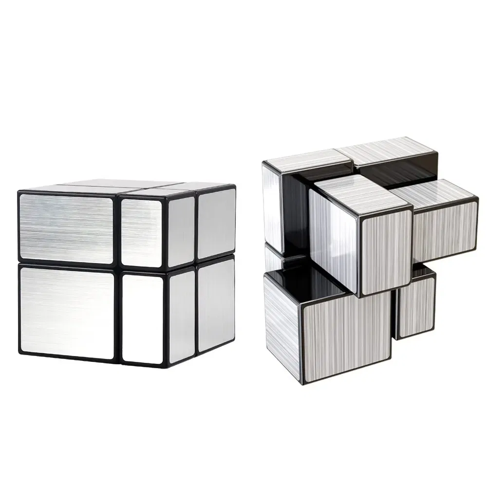 Color: Burgundy - SENGSO Mirror Magic Cube 2x2 3x3 Golden Silver Magic Cubo Profession Puzzle High Quality Children's Toys