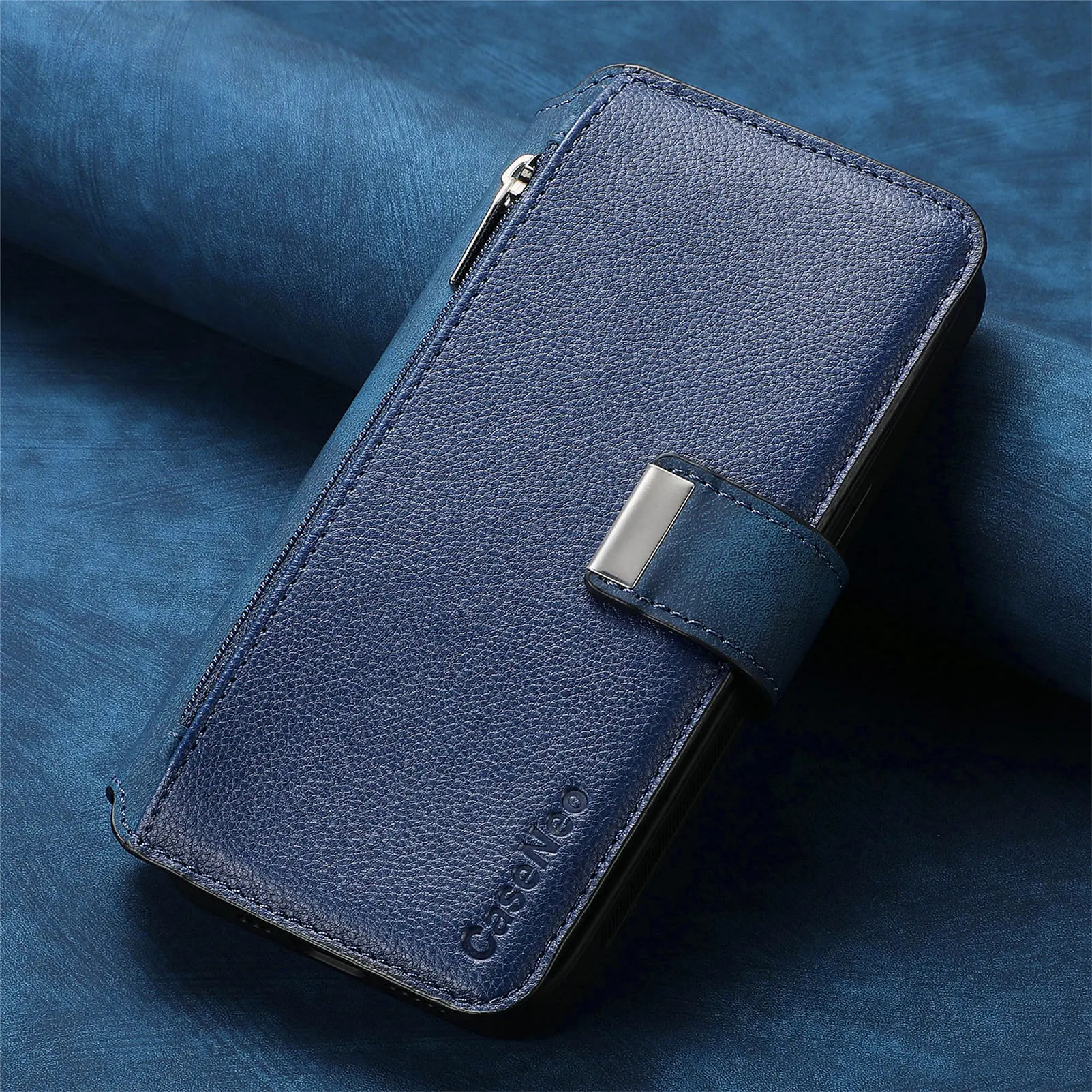 Color: Brown, Material: Cotton Fabric - With Magsafe Wallet Case For Xiaomi Poco X6 X5 X3 M6 M5S M4 M3 F6 F5 Pro F3 C31 Zipper Leather Multi 6 Card Slot Removable Cover